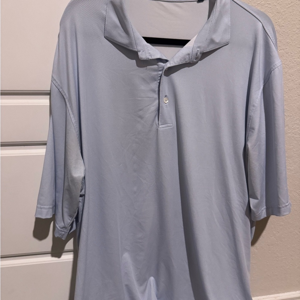 Blue Polo Shirt with Moisture-Wicking Fabric